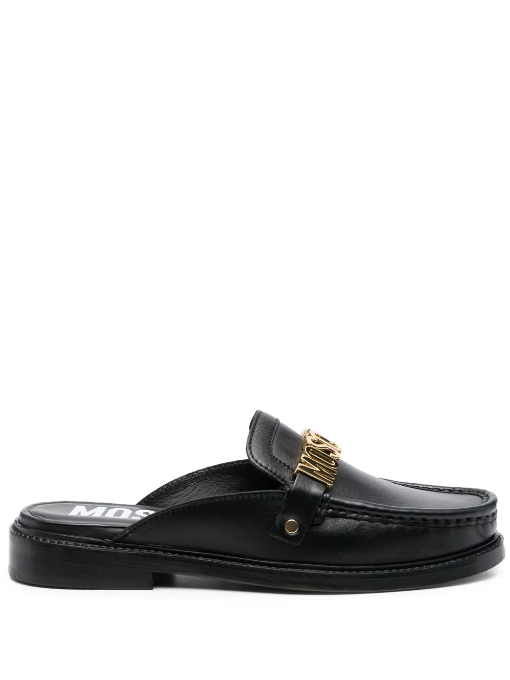 

Moschino mules con placa del logo - Negro