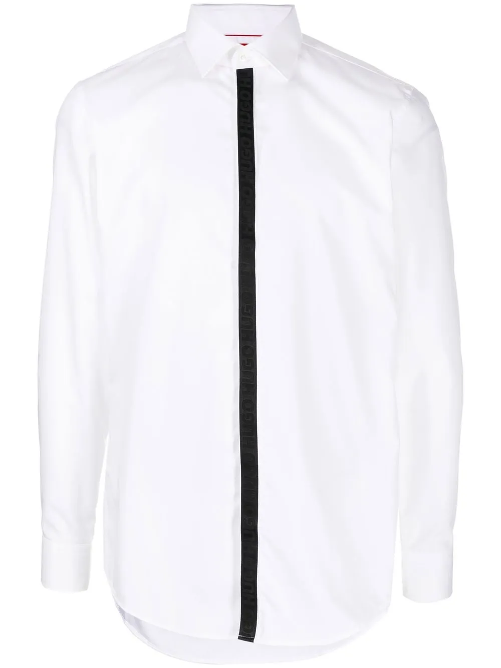 

HUGO camisa con ribete en contraste - Blanco