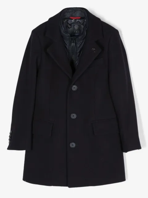 Fay Kids layered single-breasted coat