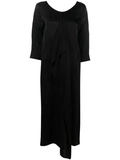 Uma Wang floral-embellished draped midi dress