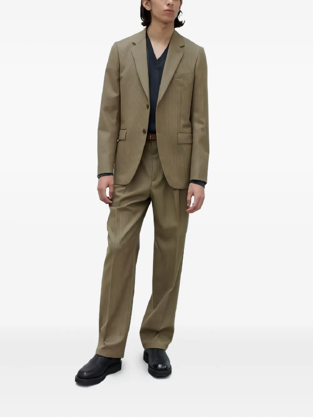 Auralee Wollen blazer Beige