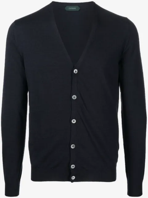 Zanone buttoned virgin-wool blend cardigan