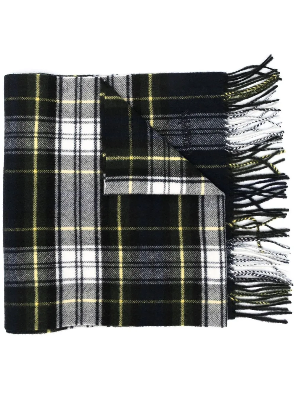 

Church's check-pattern fringed-edge scarf - Blue