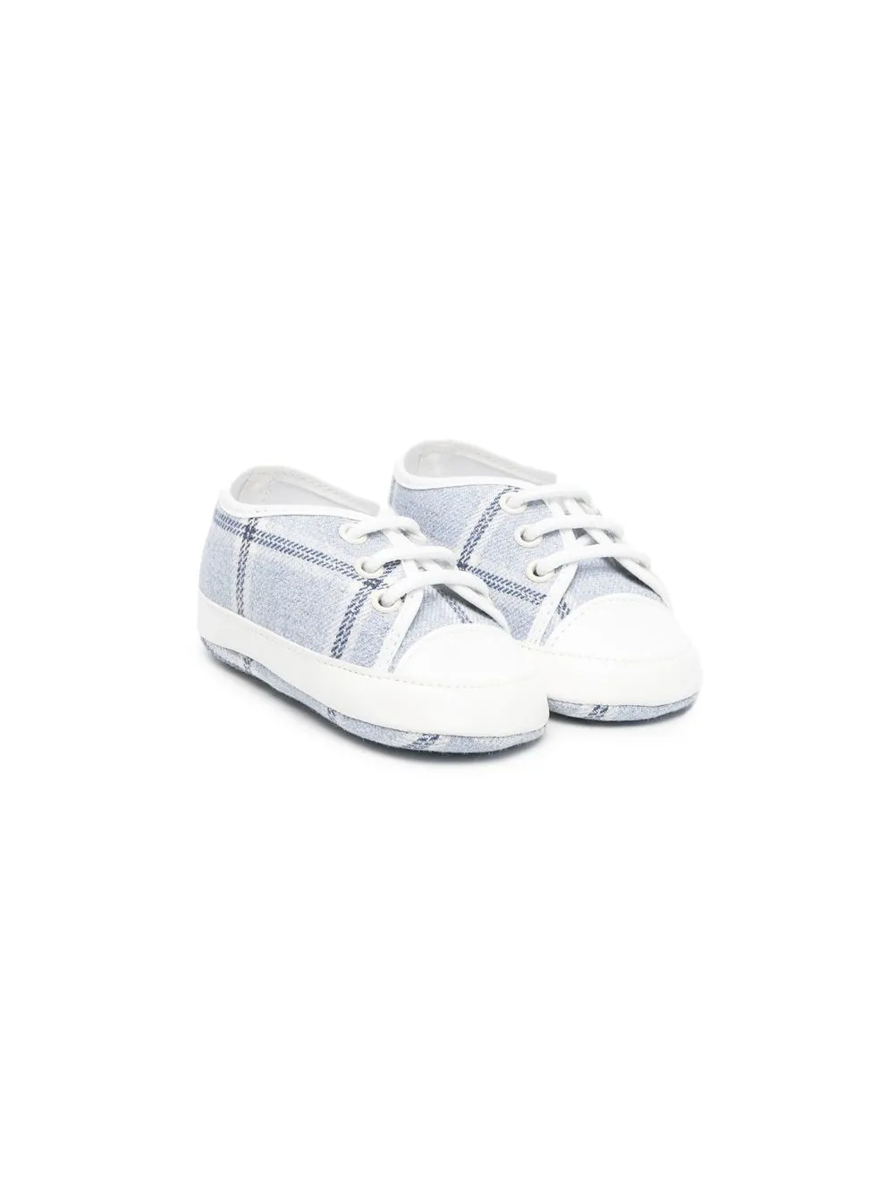 

Colorichiari tenis con agujetas y estampado de cuadros - Azul