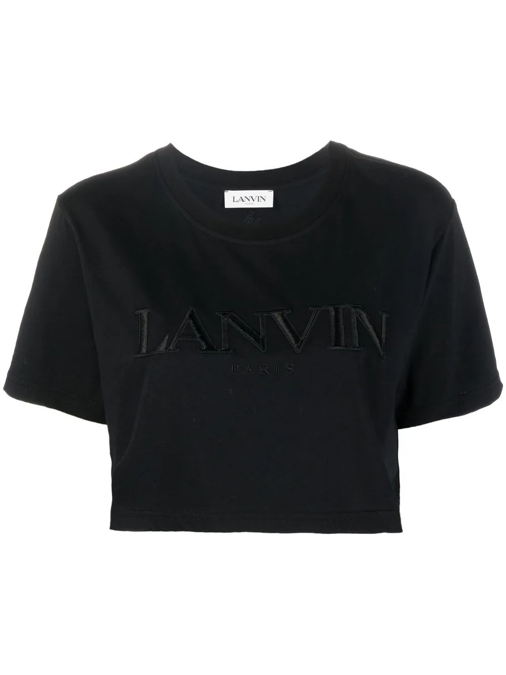 

Lanvin playera corta con logo bordado - Negro