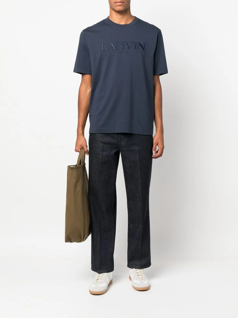 image 2 of lanvin logo刺绣短袖t恤