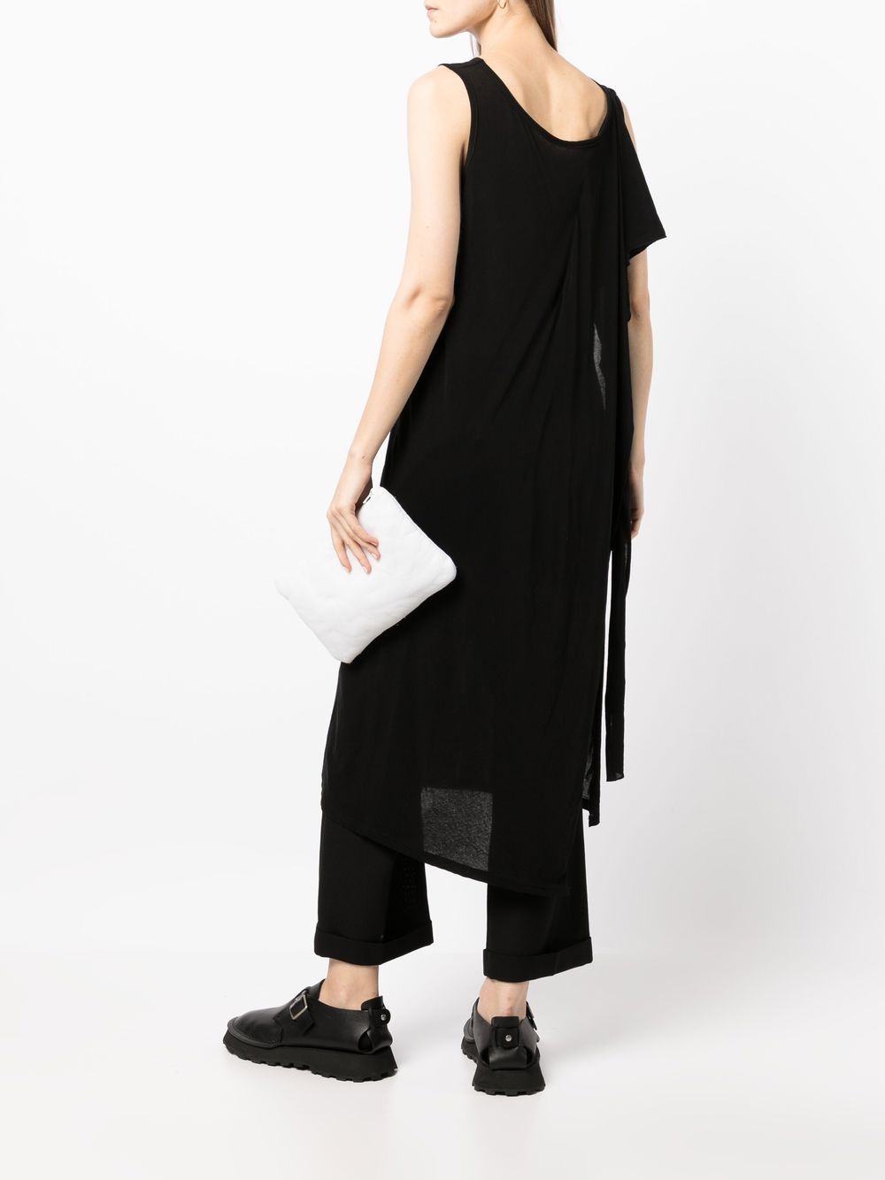 Image 2 of Yohji Yamamoto 사이드 슬릿 민소매 미디 드레스