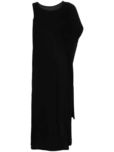 Yohji Yamamoto side-slit sleeveless midi dress 