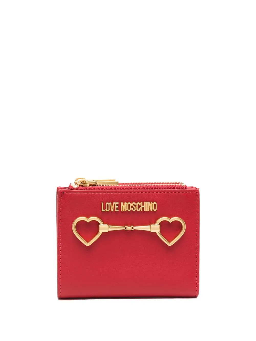 

Love Moschino cartera pequeña con placa del logo - Rojo