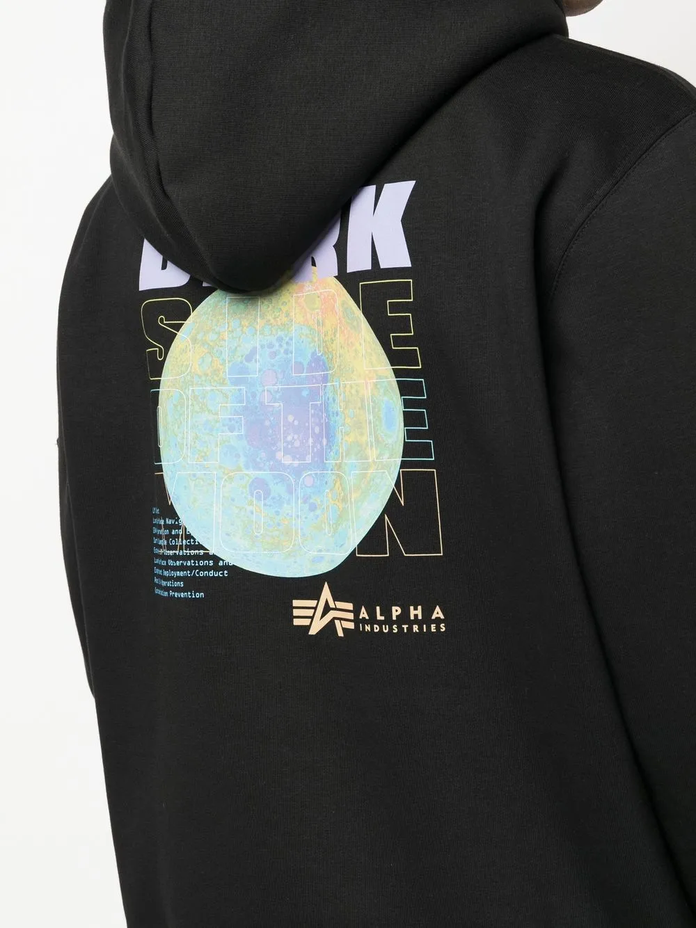 Alpha Industries Graphic-print Hoodie In Black