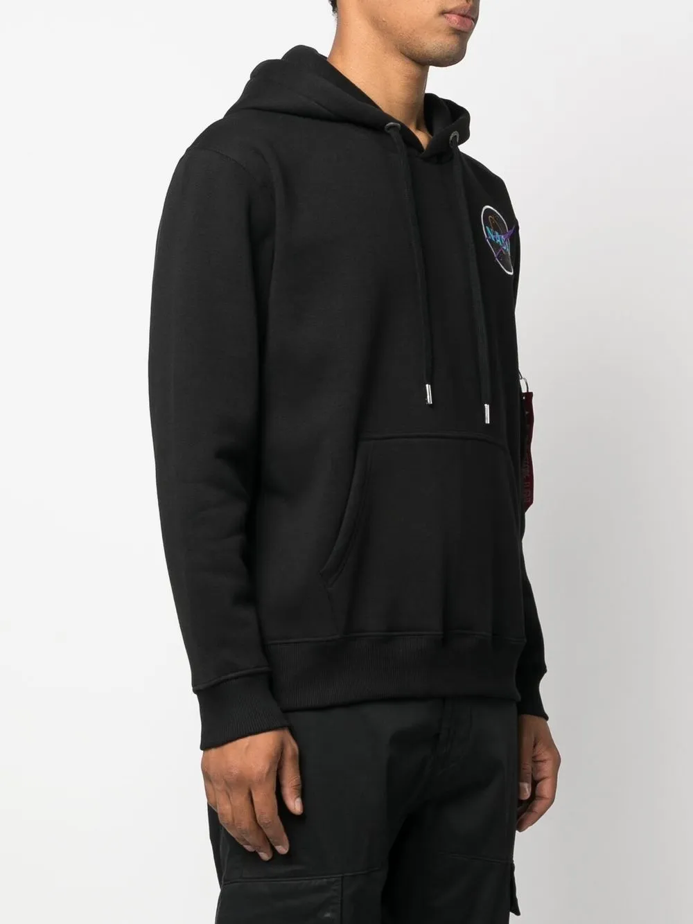 Alpha Industries Graphic-print Hoodie In Black