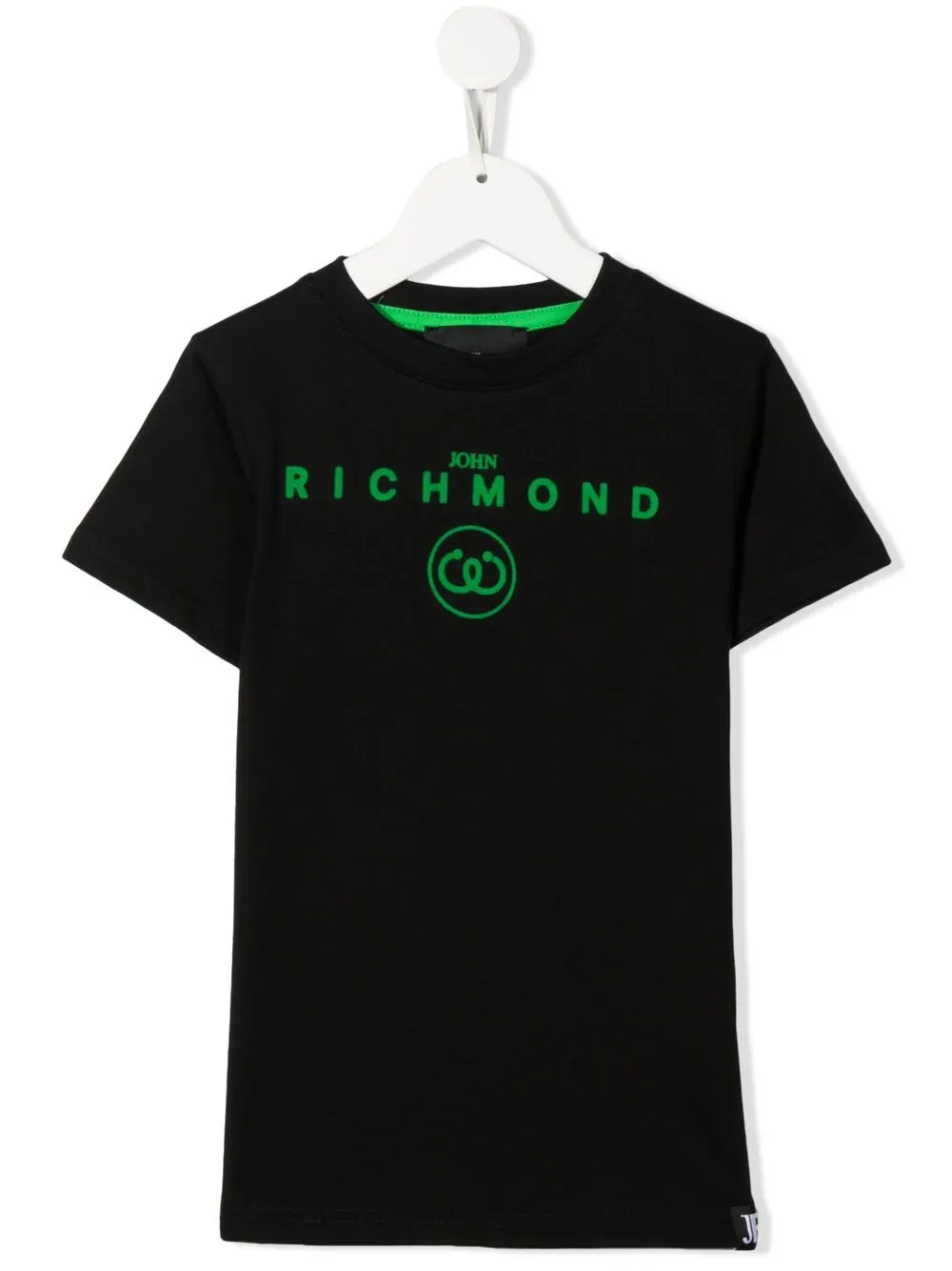 

John Richmond Junior playera manga corta con logo estampado - Negro