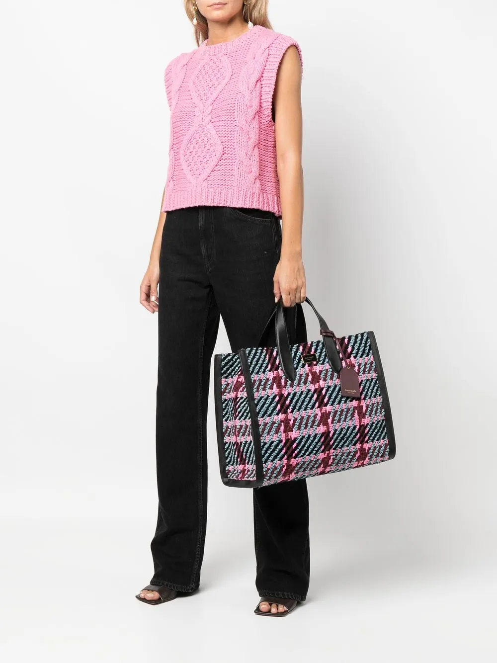 Kate Spade checkpattern totebag Farfetch