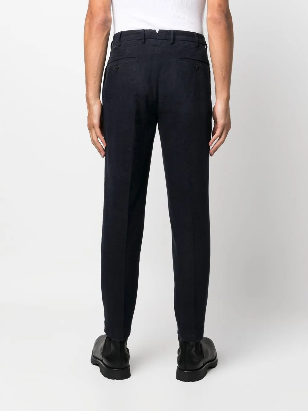 Tapered-Leg Cotton Trousers