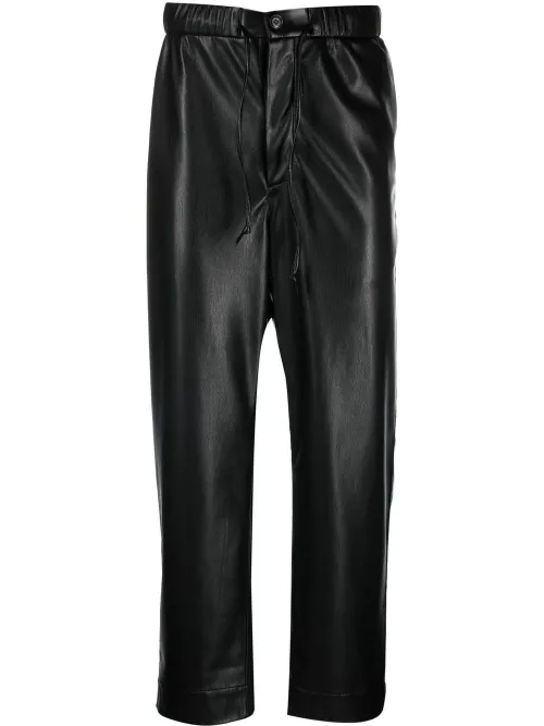 Pantalon droit en cuir artificiel - Nanushka - Modalova