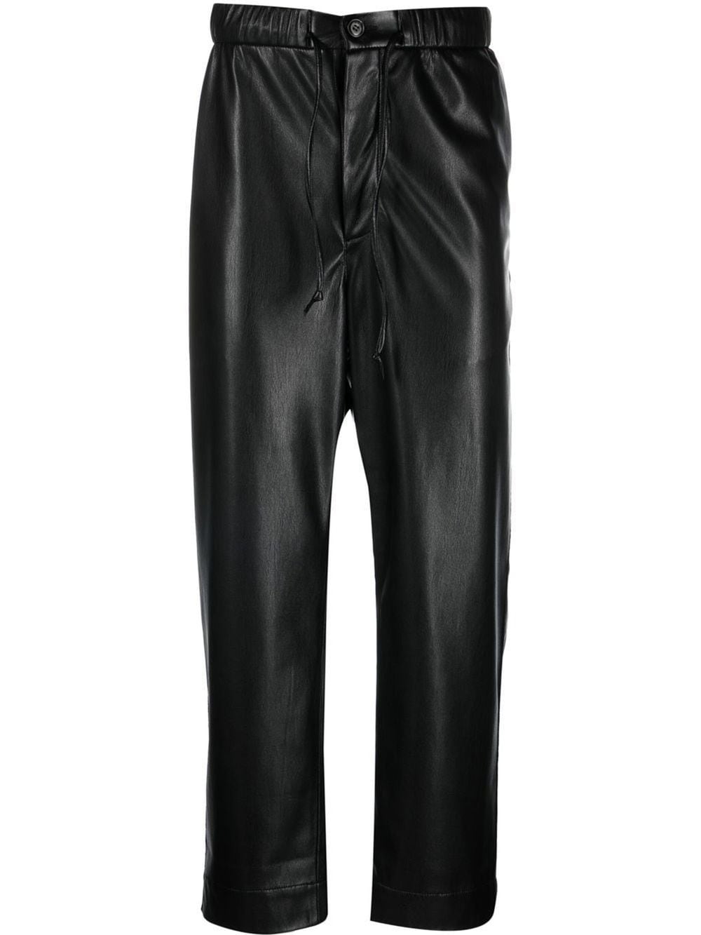 Shop Nanushka Maven Straight-leg Trousers In Black