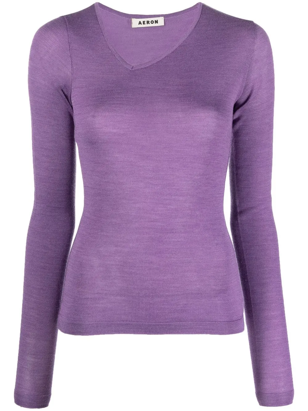 

AERON V-neck asymmetric jumper - Purple