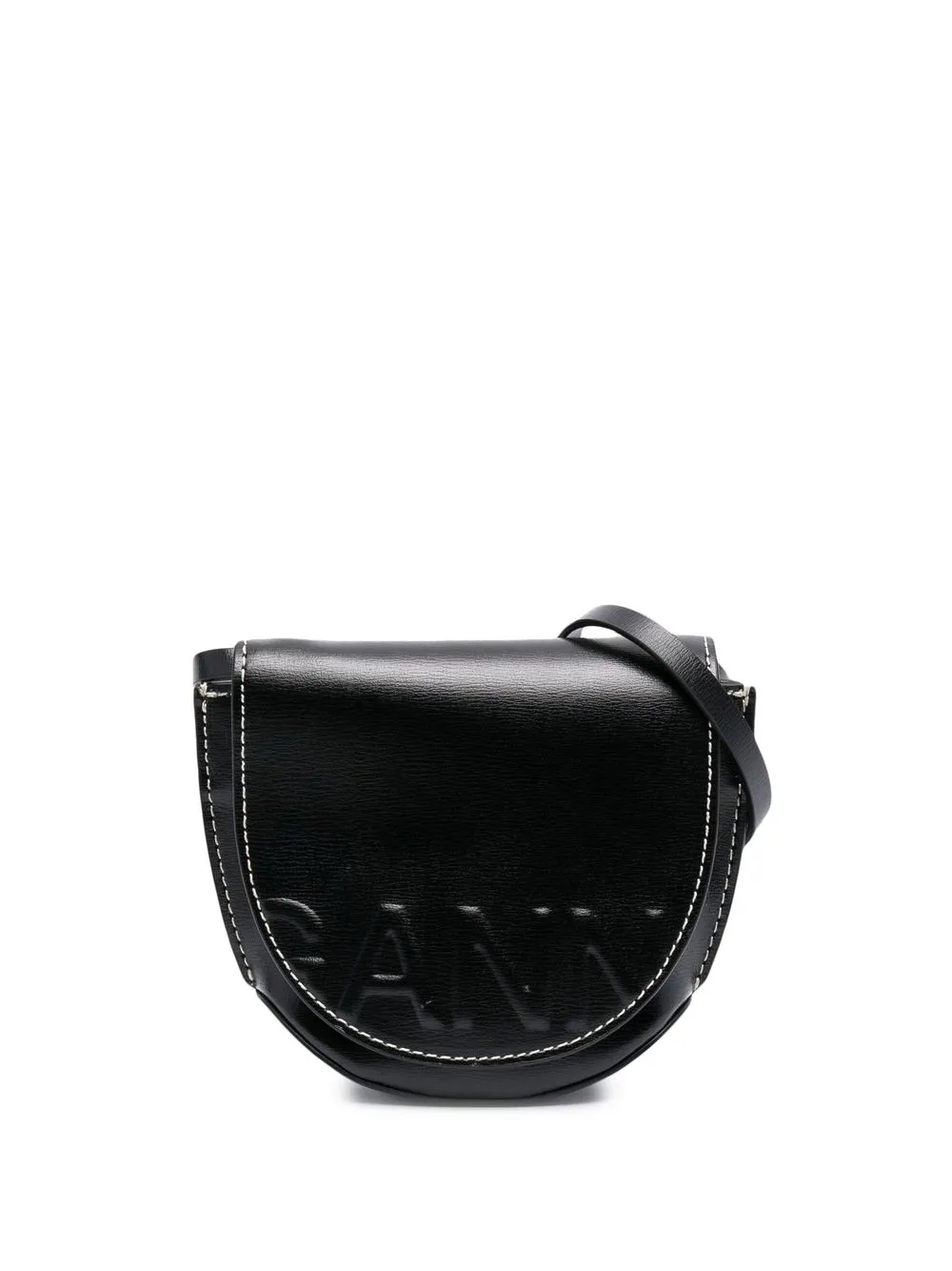 

GANNI bolsa saddle Banner nano - Negro