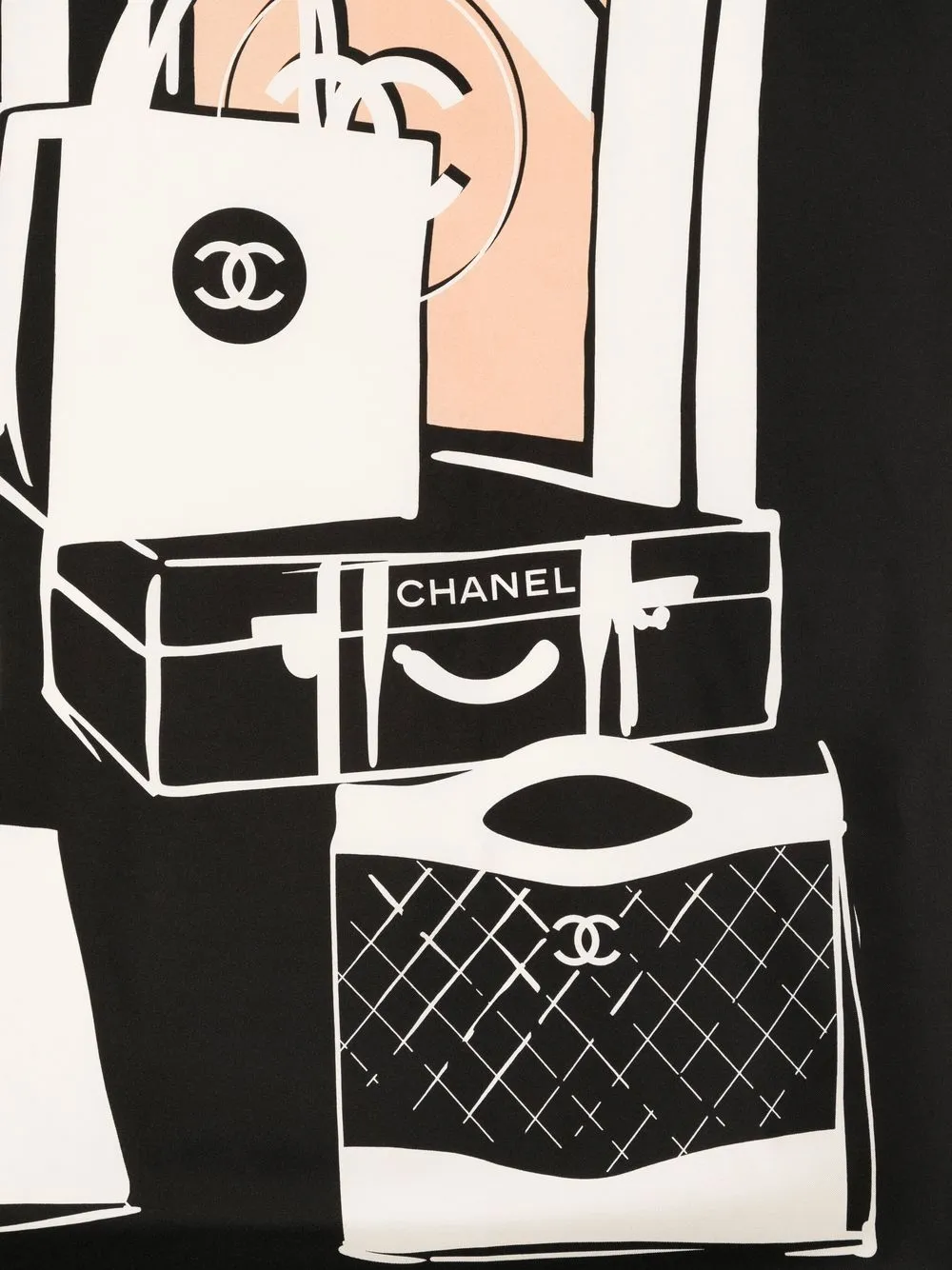 CHANEL Pre-Owned Zijden sjaal - Zwart