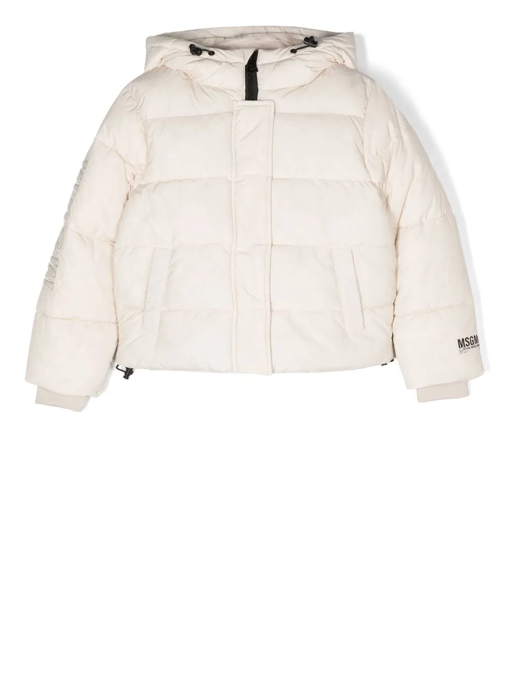 

MSGM Kids chamarra capitonada con logo bordado - Neutro