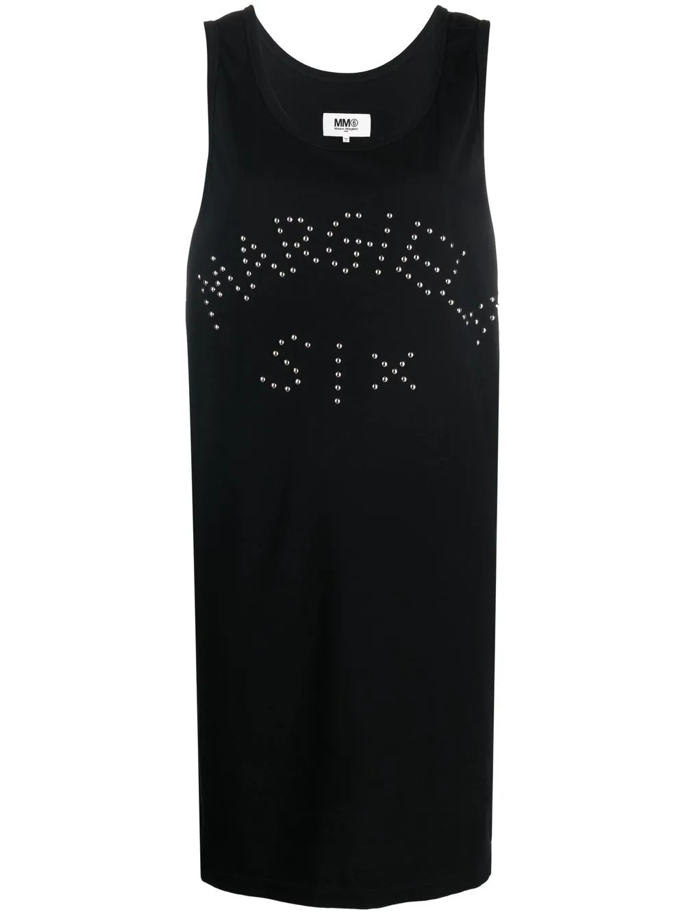 

MM6 Maison Margiela vestido recto con detalles - Negro