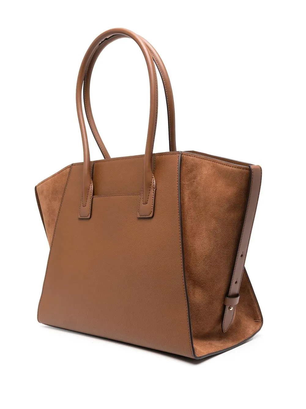 Michael Michael Kors Logo-plaque Leather Tote Bag In Brown