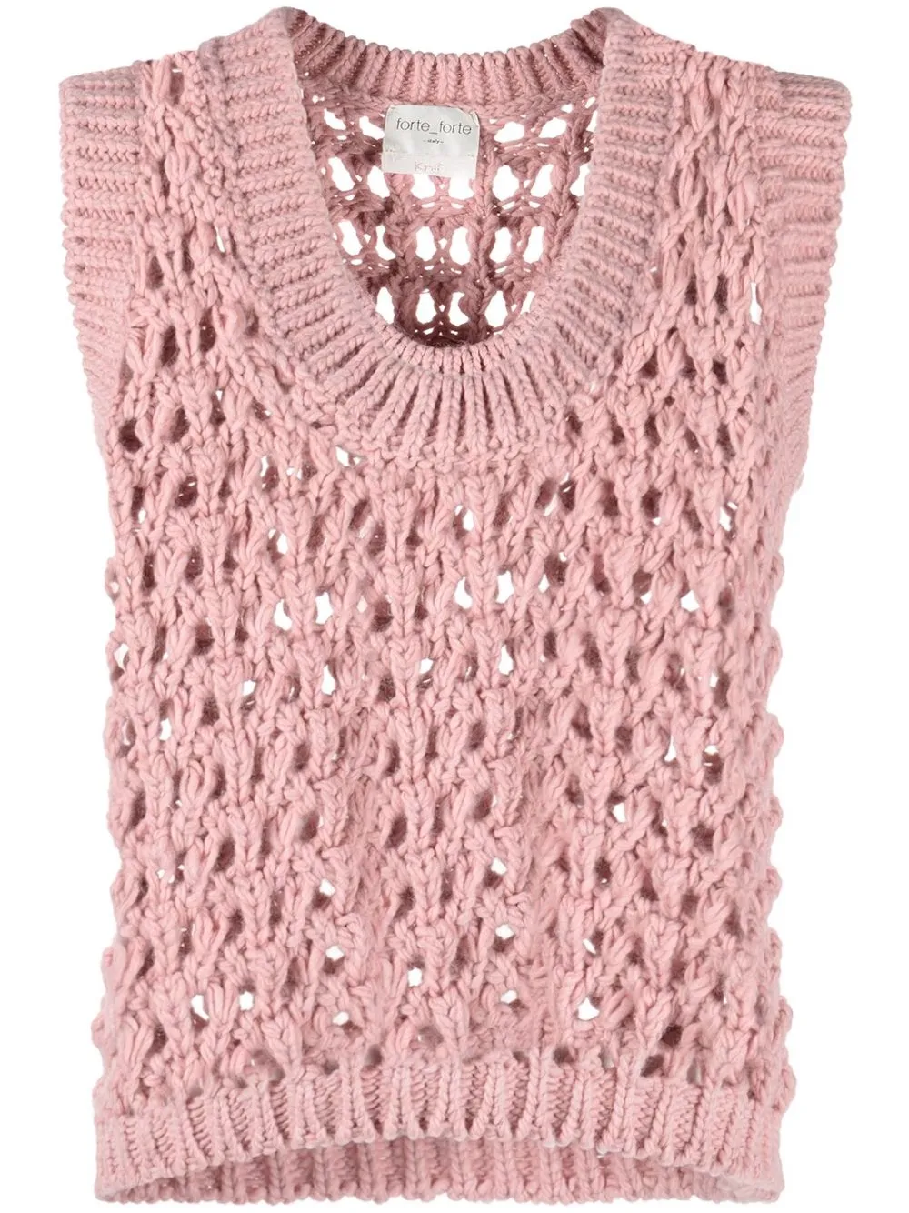 

Forte Forte crochet-knit sleeveless top - Pink