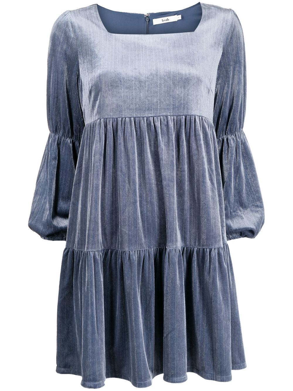 B+ab Puff-sleeve Tiered Mini Dress In Blau | ModeSens