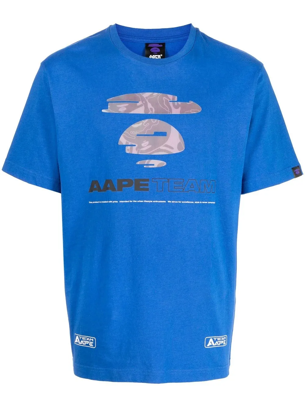 

AAPE BY *A BATHING APE® playera AAPE Team con logo - Azul