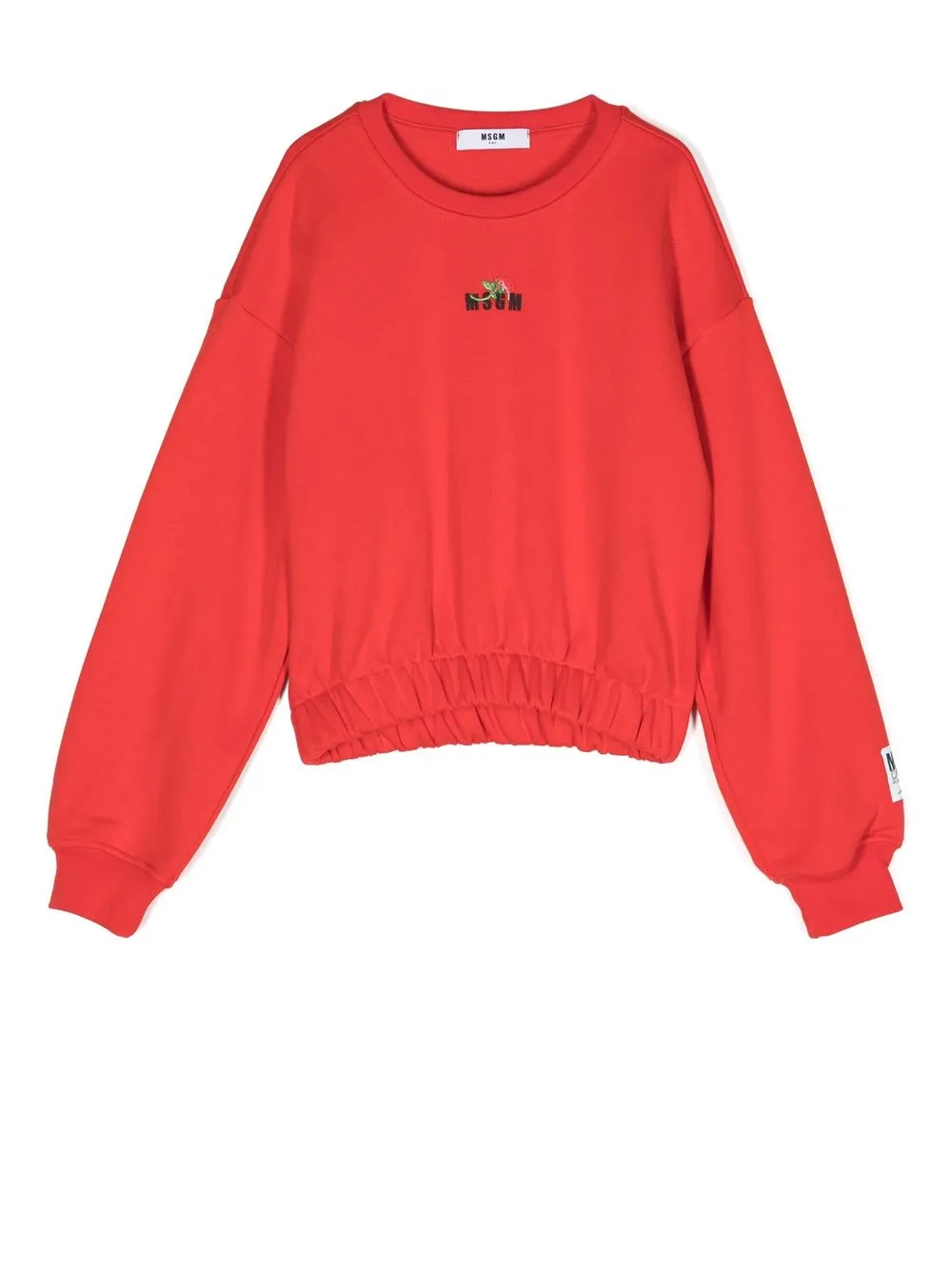 

MSGM Kids sudadera con logo estampado - Rojo