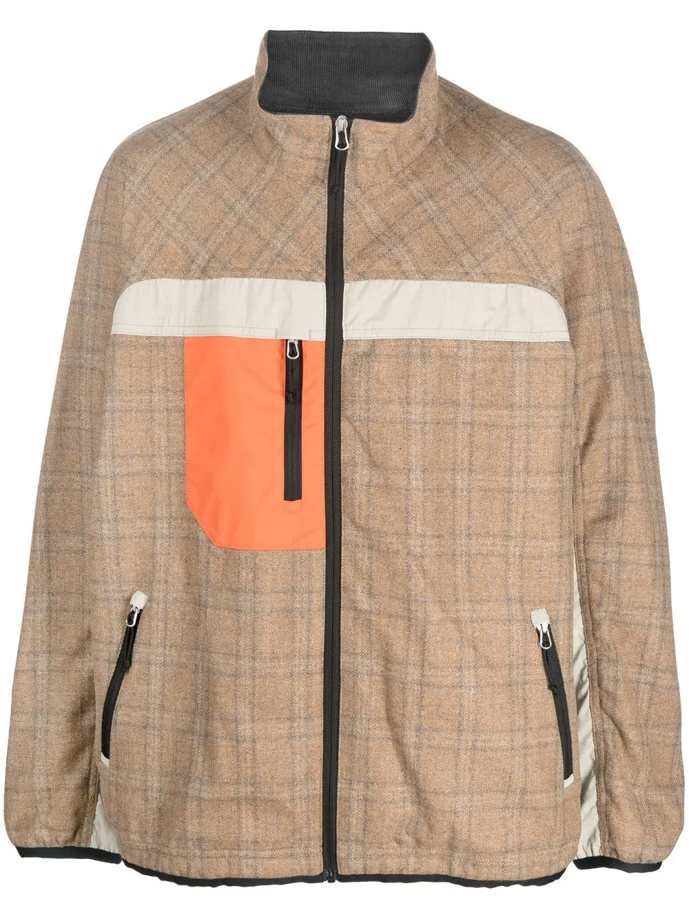 

Junya Watanabe chamarra con diseño color block - Neutro