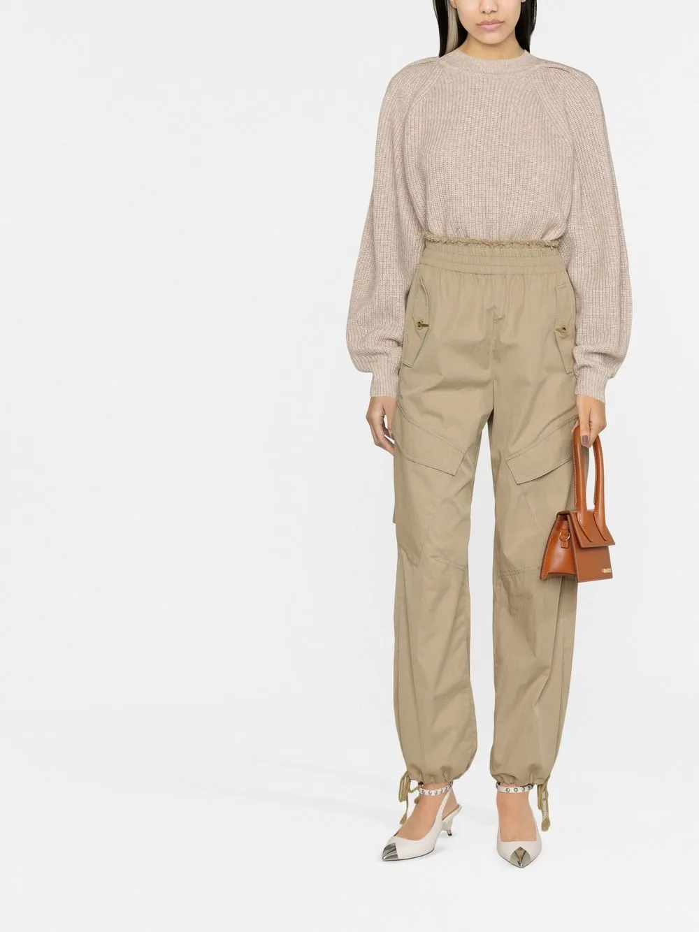 ISABEL MARANT Ribgebreide trui - Beige