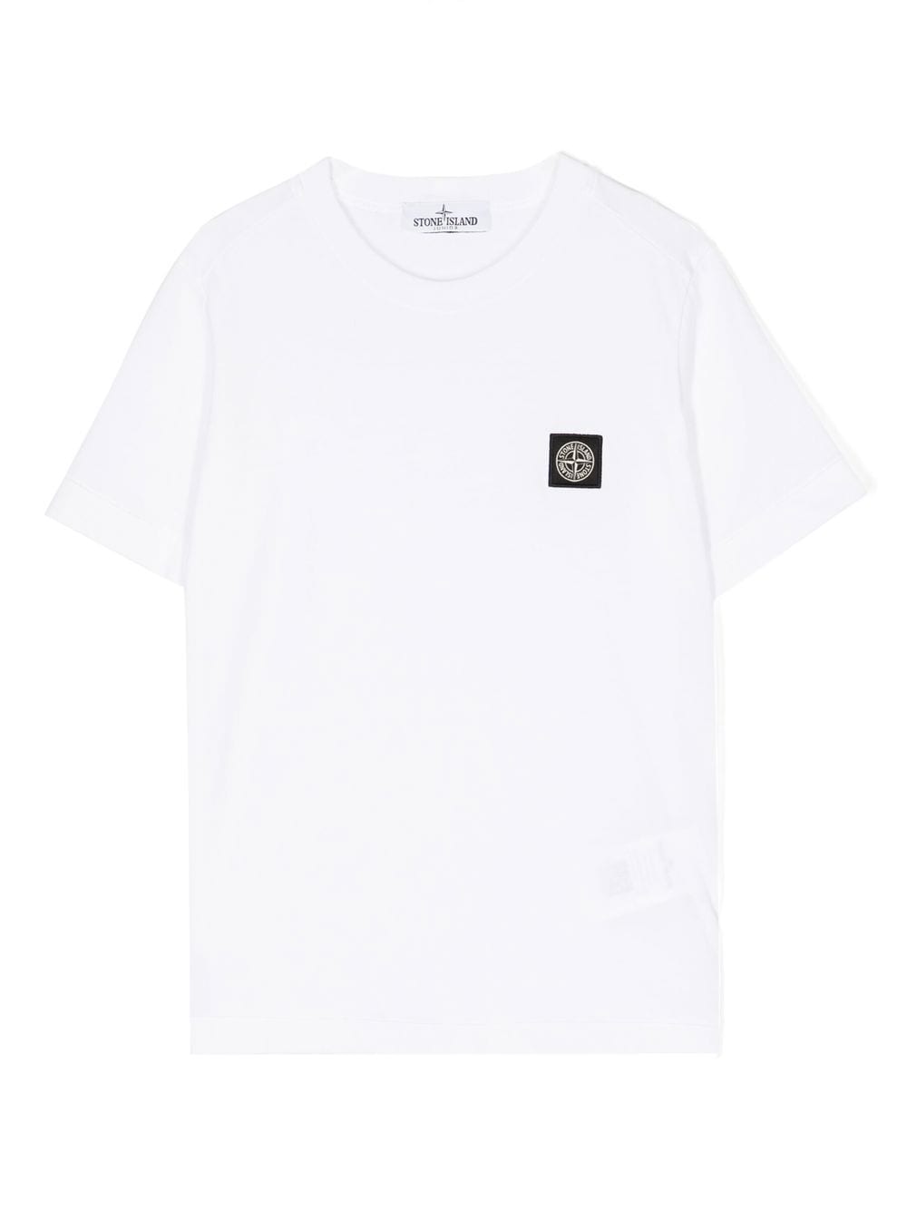 Shop Stone Island Junior Logo-patch Short-sleeved T-shirt In White