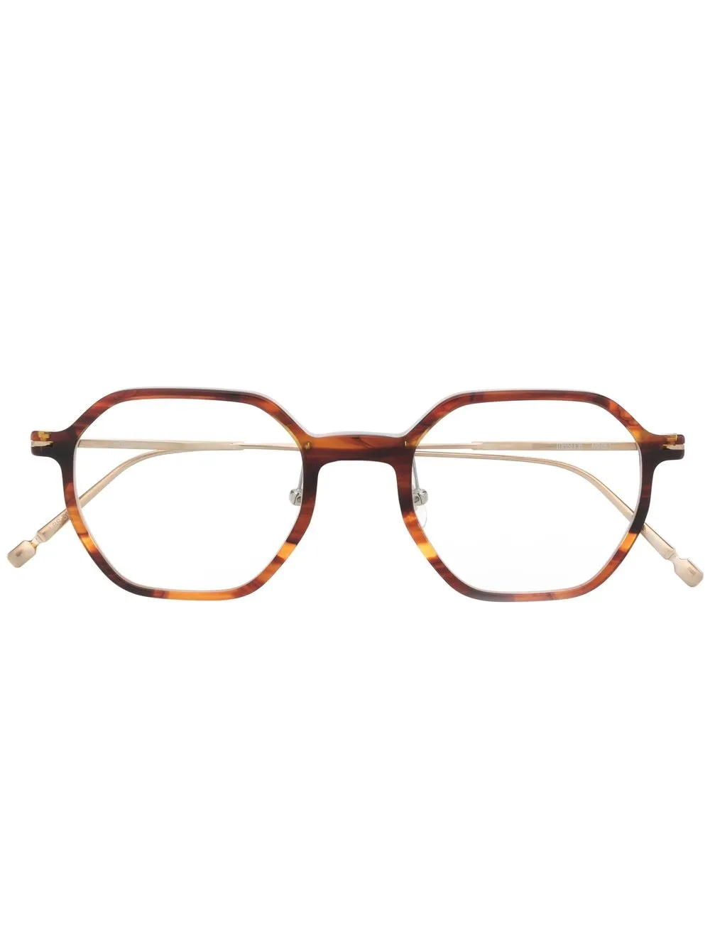 

Matsuda lentes con armazón hexagonal transparente - Marrón