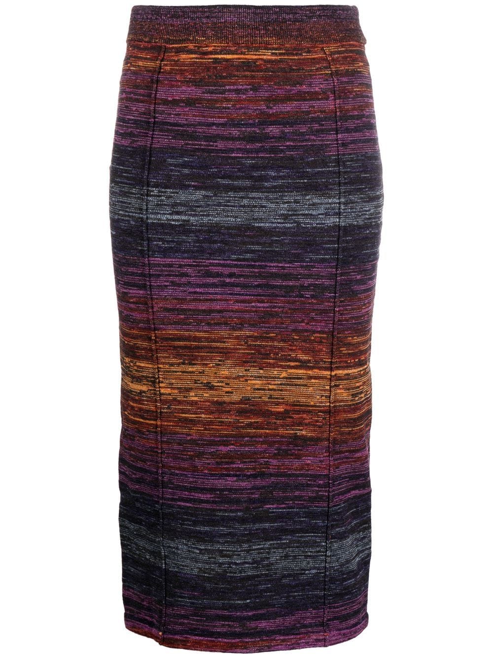 

ROTATE horizontal-stripe pencil skirt - Purple