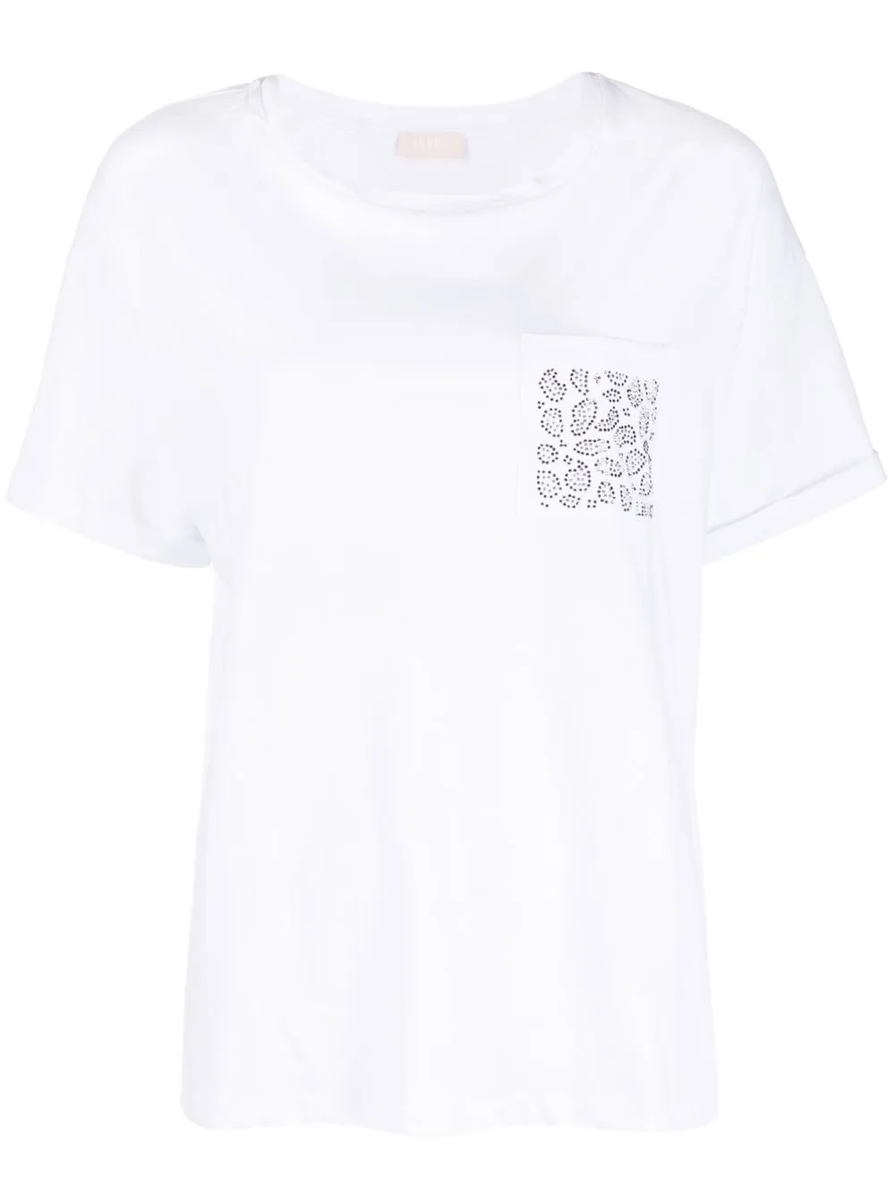 

LIU JO embellished animal-print T-shirt - White