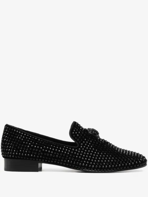 Kurt Geiger London Ace Stud crystal-embellished loafers