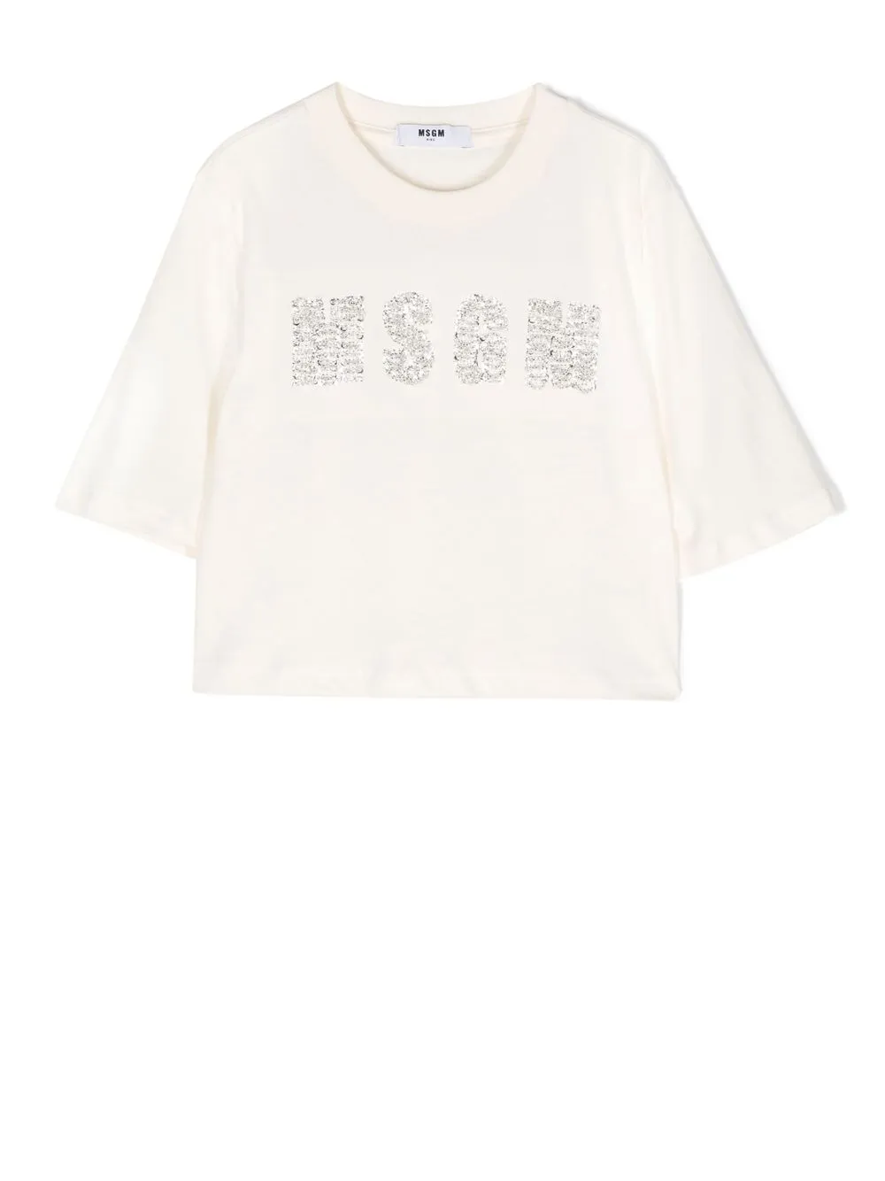 

MSGM Kids playera con logo de cristales - Neutro