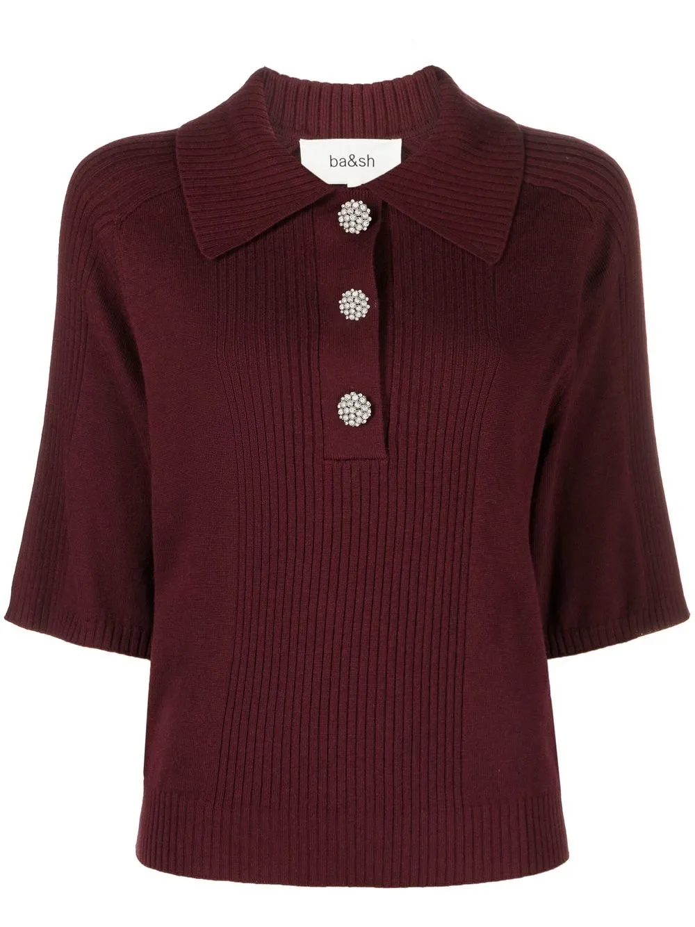 

Ba&Sh playera tipo polo Eliot - Rojo