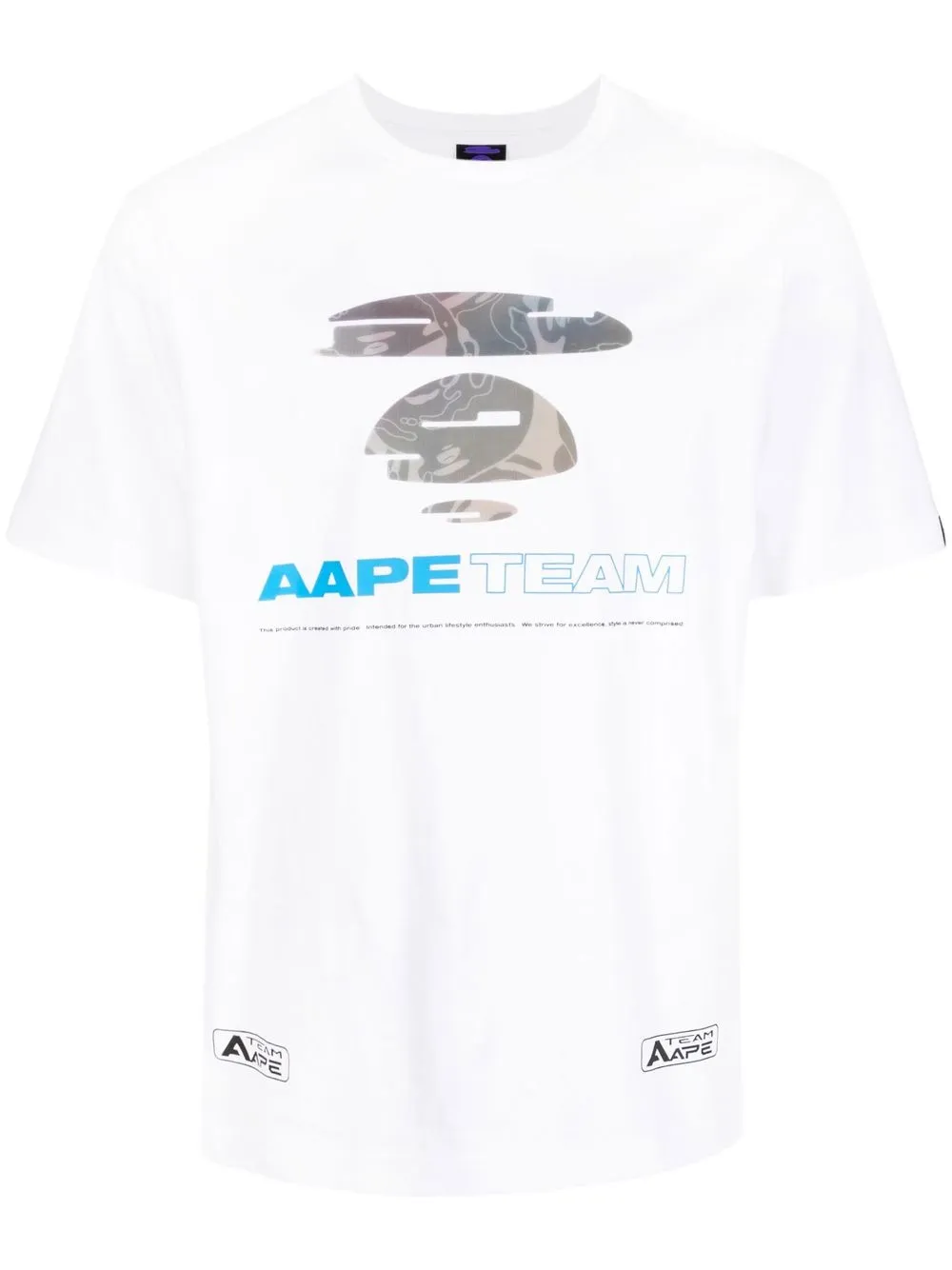 

AAPE BY *A BATHING APE® playera AAPE Team con logo - Blanco