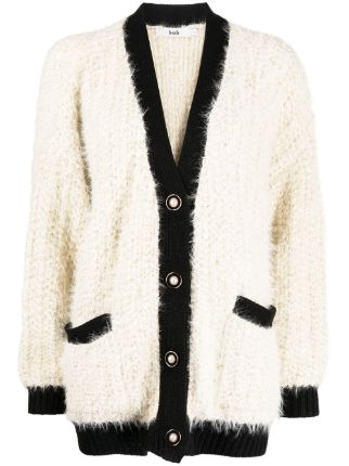 B+ab Contrast-trim Knit Cardigan - Farfetch