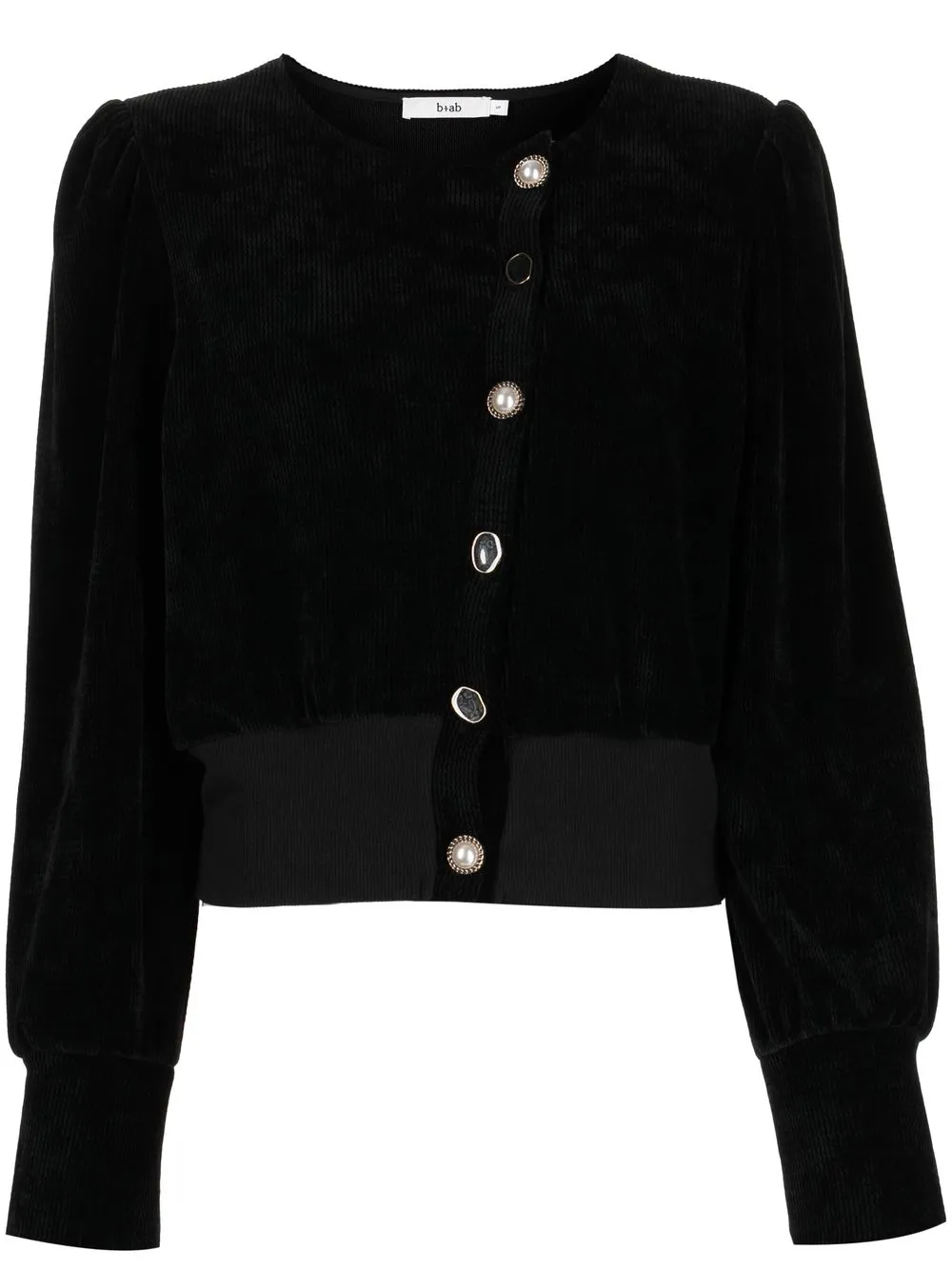 

b+ab corduroy button-up cardigan - Black