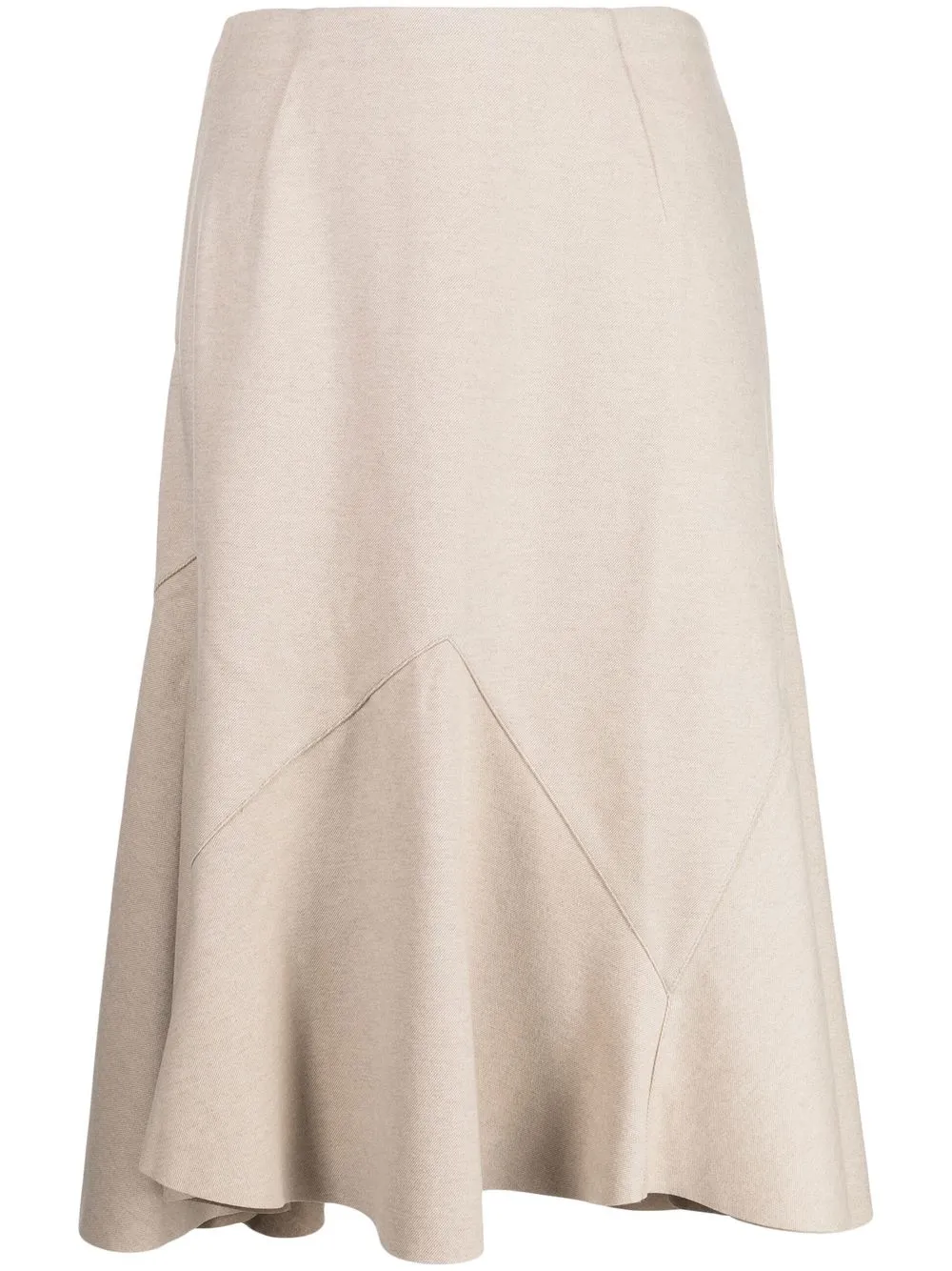 

b+ab flared midi skirt - Brown