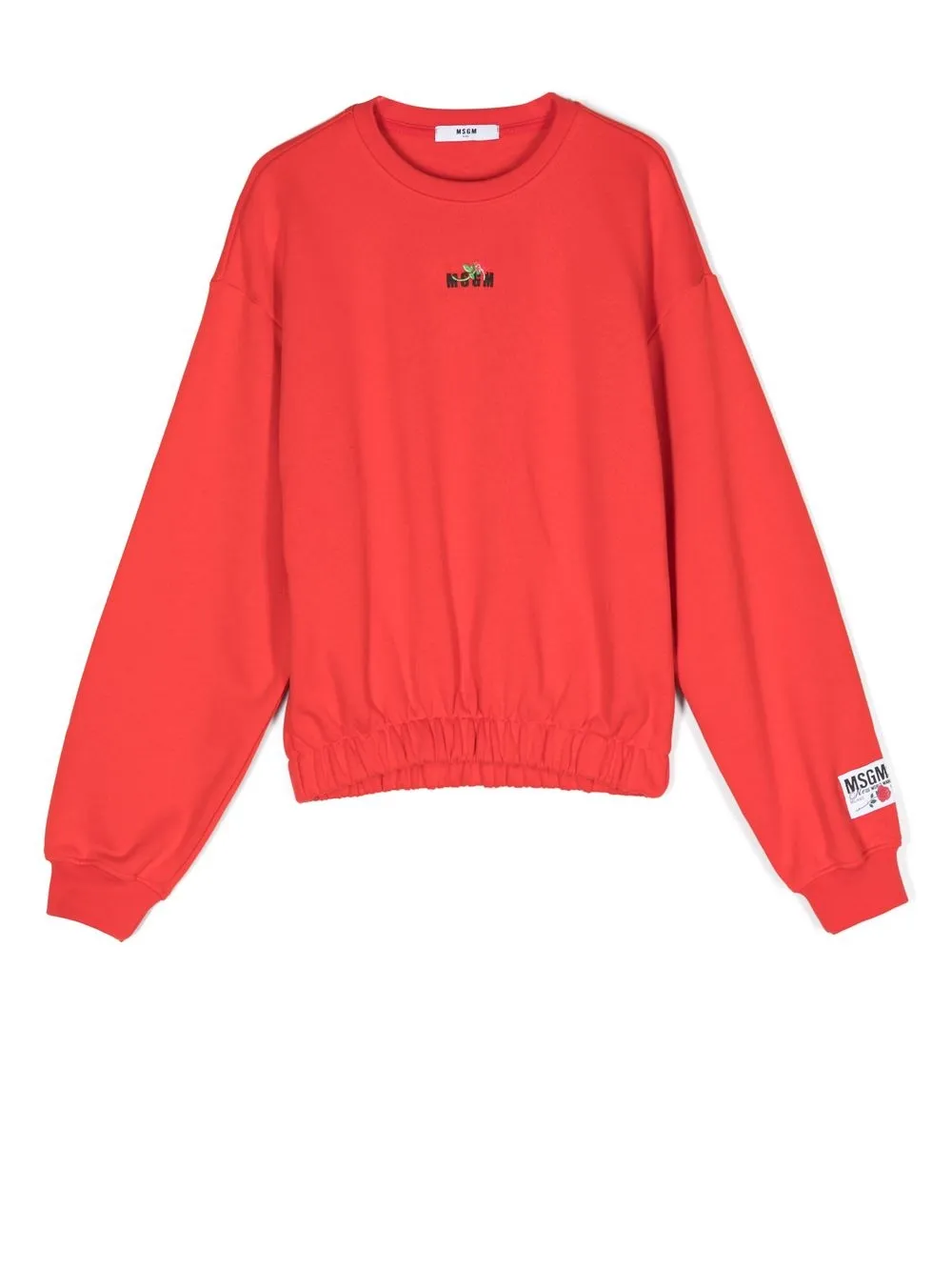 

MSGM Kids sudadera con logo estampado - Rojo