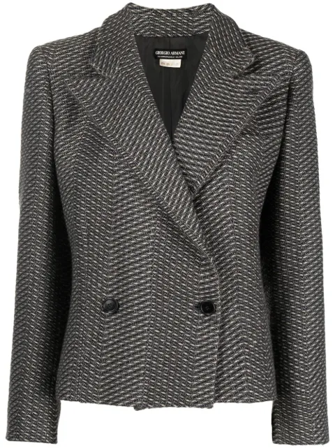 Giorgio Armani Pre-Owned 1990s bouclé double-breasted jacket