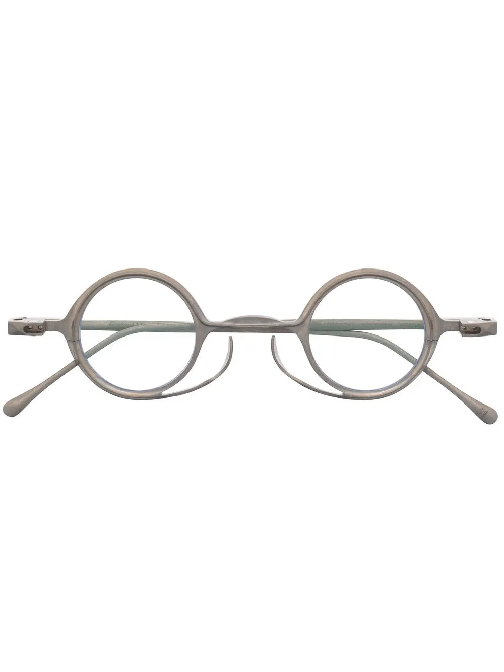 

Rigards round-frame clip-on lens glasses - Silver