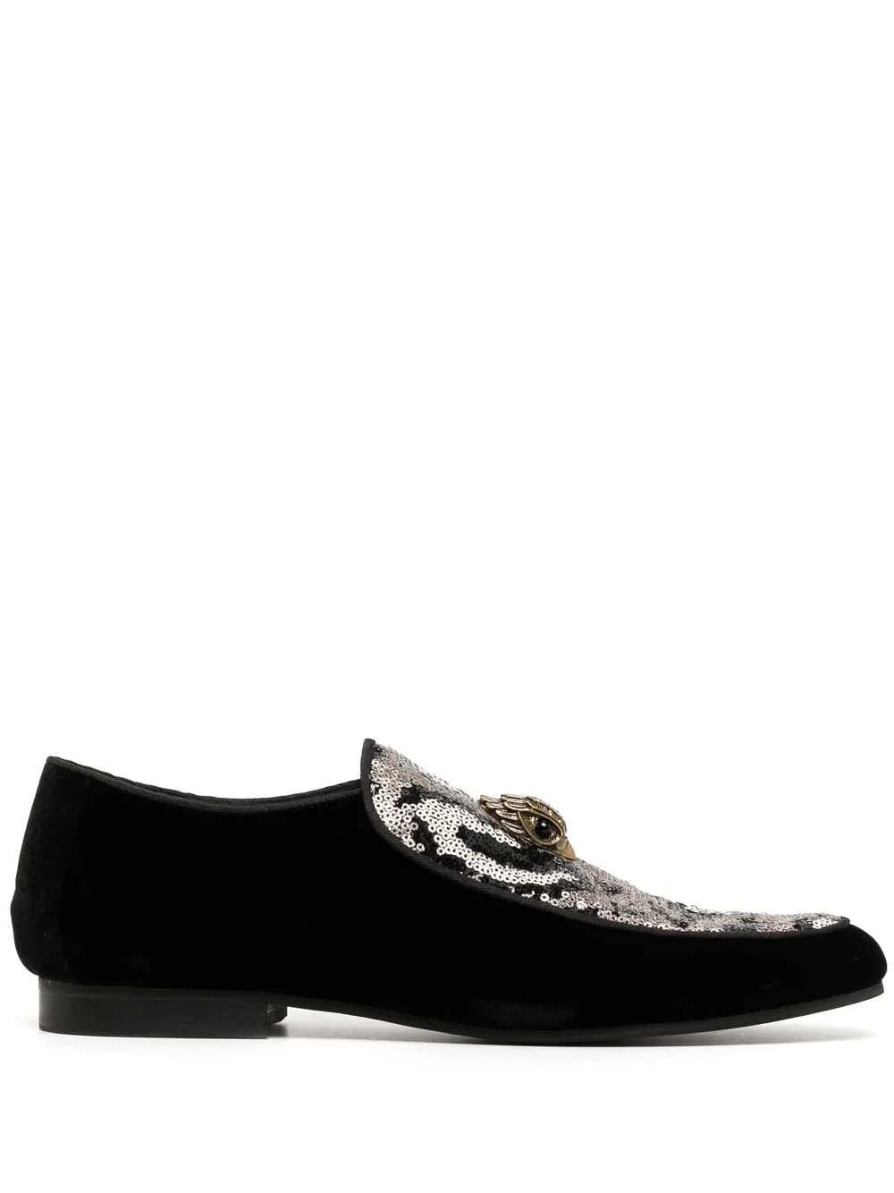 

Kurt Geiger London sequinned-design Eagle loafers - Black