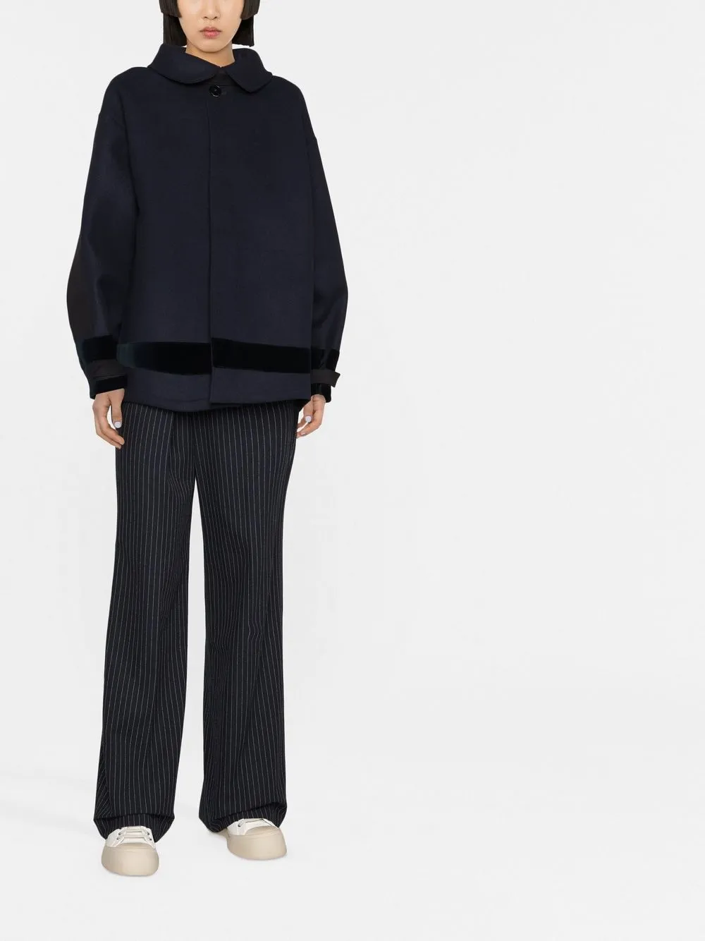 Jil Sander Fluwelen jas - Blauw