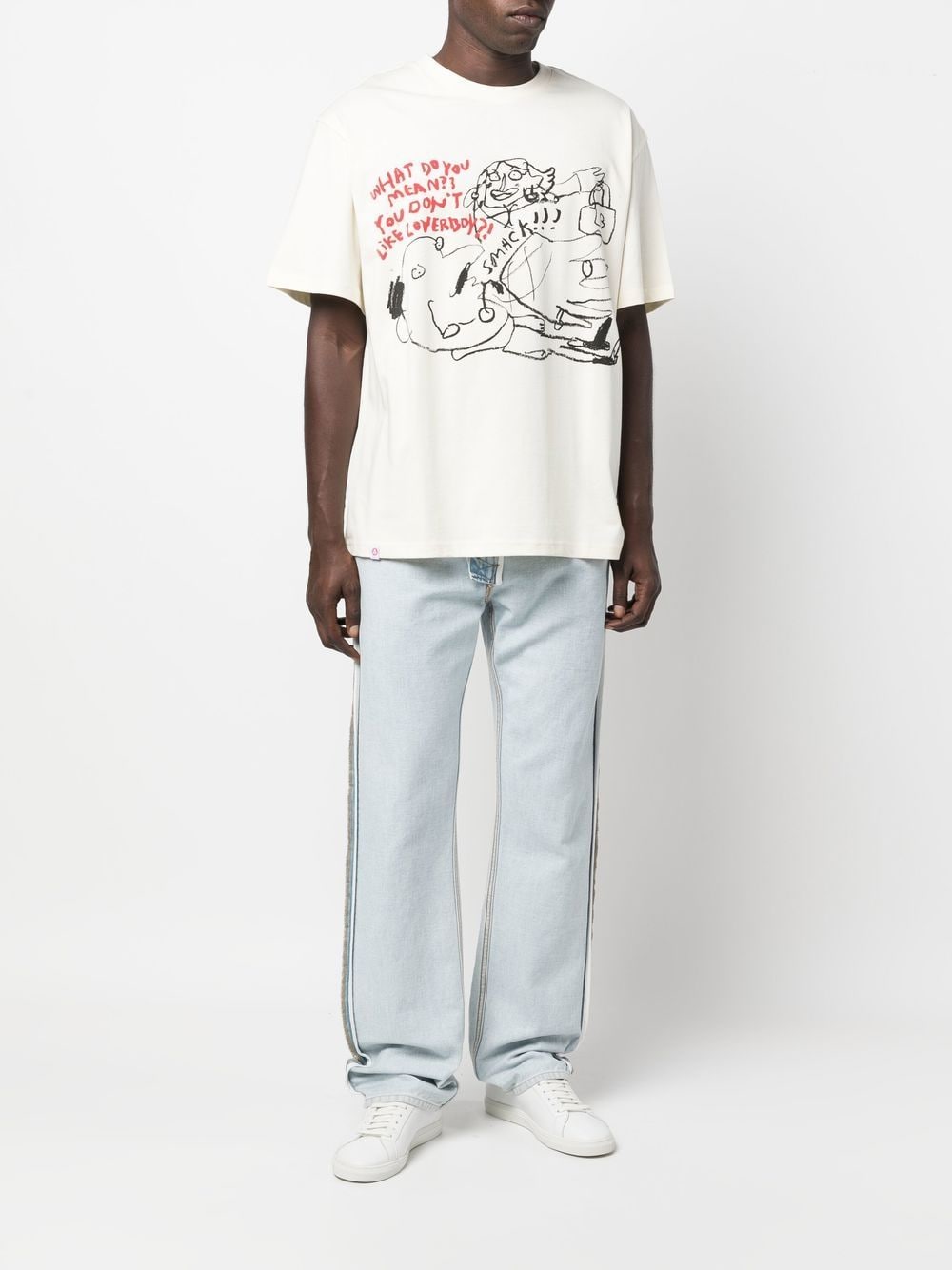 Charles Jeffrey Loverboy T-shirt met grafische print - Beige