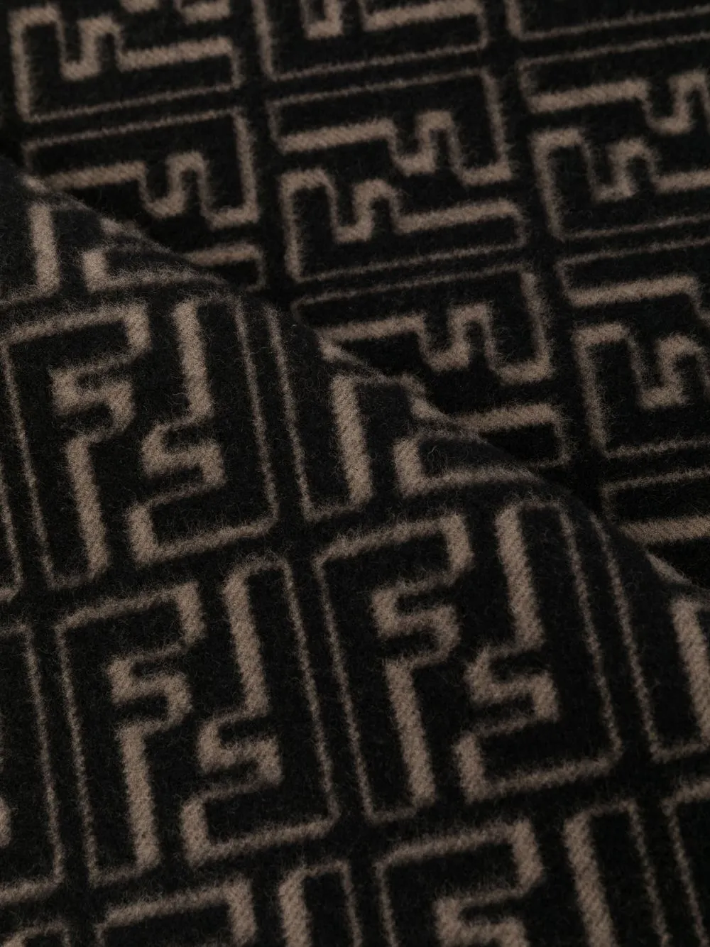  Fendi Schal Mit Logo Print   Schwarz 